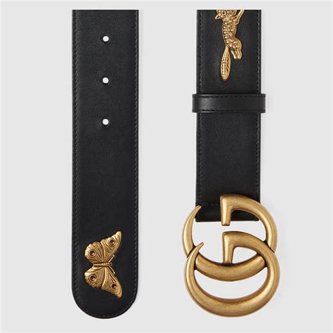 gucci leather belt with animal studs|Gucci belt leather replacement.